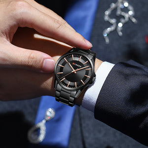 Curren C8429 Black Ρολόι με Μαυρο Καντράν και Μαύρο Μπρασελέ