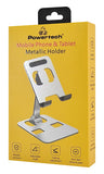 POWERTECH μεταλλική βάση smartphone/tablet PT-1159, 10", foldable, ασημί