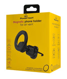 POWERTECH βάση smartphone αυτοκινήτου PT-1240, αεραγωγού, μαγνητική, μαύρη