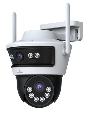 POWERTECH smart κάμερα PT-1340, 3MP, dual lens, WiFi, PTZ, SD, IP65