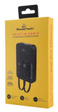 POWERTECH power bank με καλώδια και οθόνη PT-1417 10000mAh, 22.5W, μαύρο