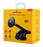 POWERTECH ασύρματος φορτιστής & βάση smartphone αυτοκινήτου PT-1492, Qi2, 15W, μαύρος