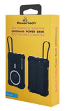 POWERTECH ηλιακό power bank PT-1505 με καλώδιο & φακό, 10000mah, magnetic wireless, 35W, μαύρο