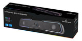 POWERTECH gaming soundbar PT-974, 10W RMS, Bluetooth, 3.5mm, RGB, μαύρο