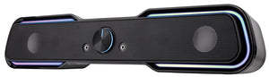 POWERTECH gaming soundbar PT-974, 10W RMS, Bluetooth, 3.5mm, RGB, μαύρο