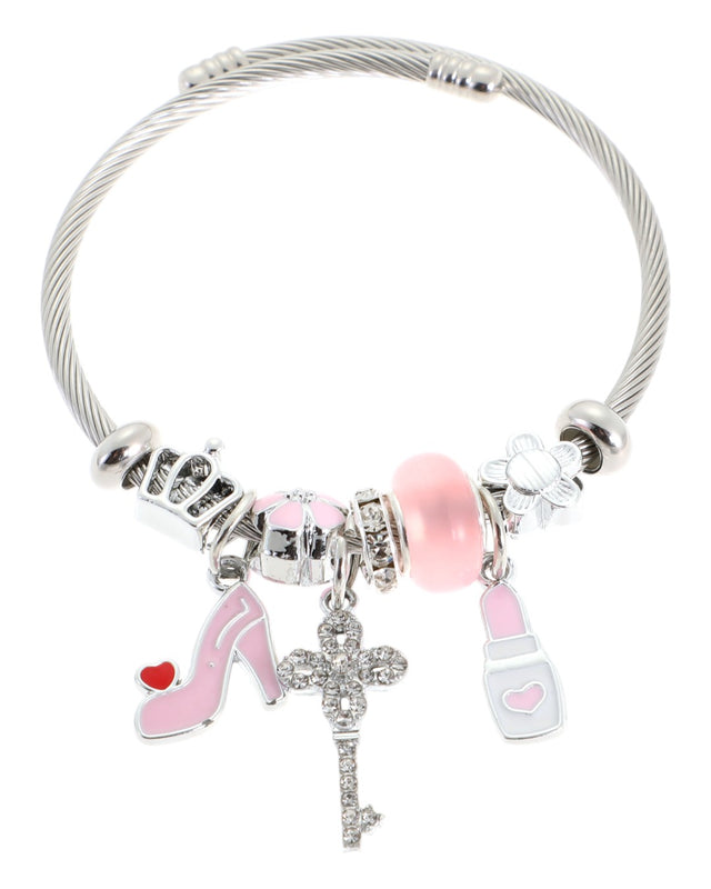 Βραχιόλι γοβάκι QW-8102-15 - Ρόζ