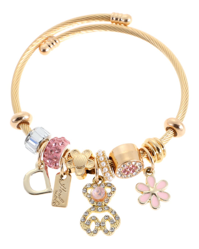 Βραχιόλι αρκουδάκι QW-8103-15 - Χρυσό