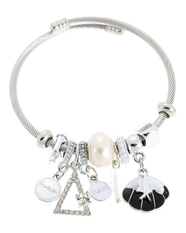 Βραχιόλι κοχύλι QW-8104-15 - Ασημί