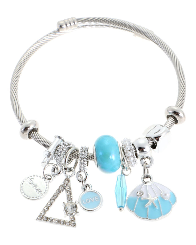 Βραχιόλι κοχύλι QW-8104-15 - Γαλάζιο