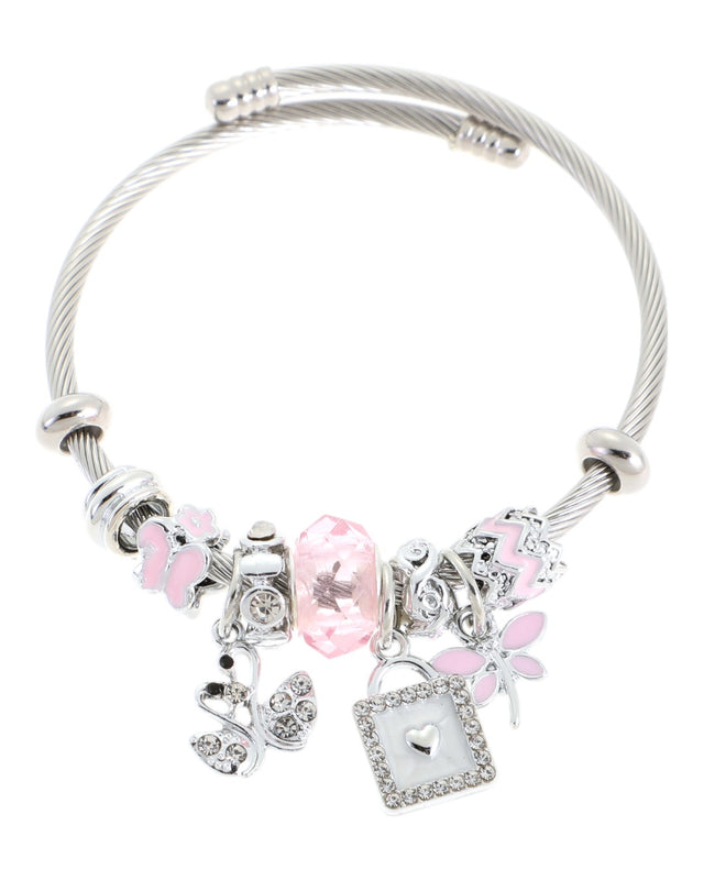 Βραχιόλι κλειδαριά QW-8106-15 - Ρόζ