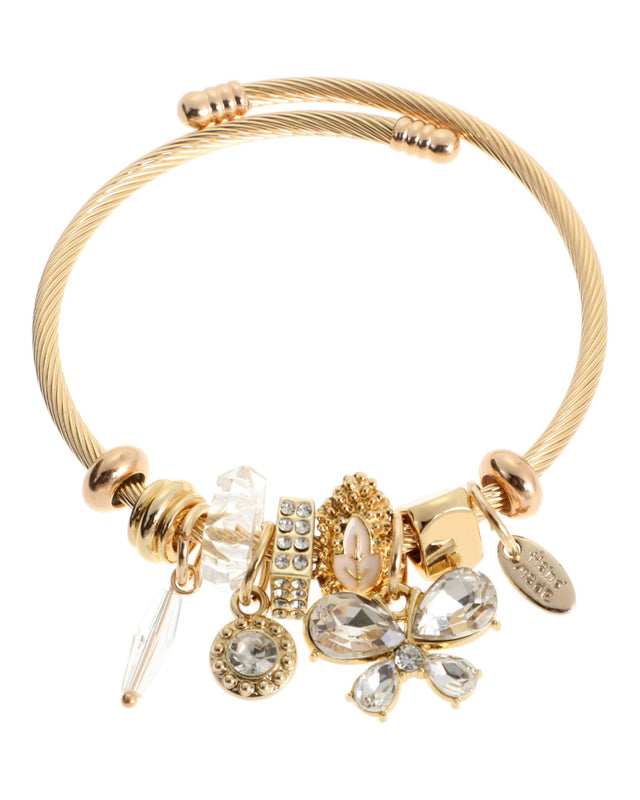 Βραχιόλι πεταλούδα QW-8107-15 - Ασπρο