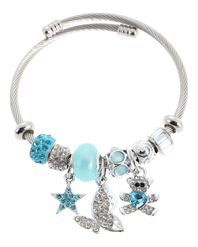 Βραχιόλι πεταλούδα QW-8109-15 - Γαλάζιο