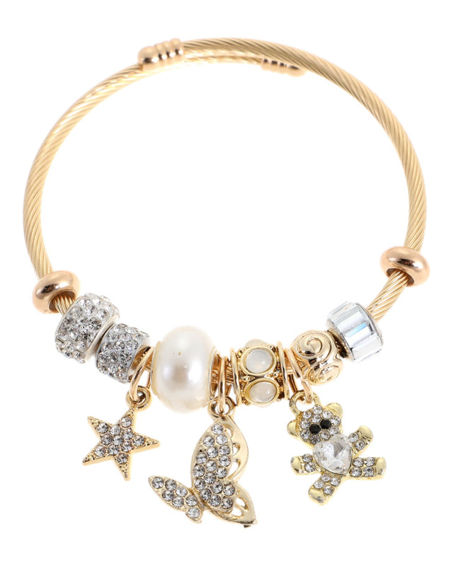 Βραχιόλι πεταλούδα QW-8109-15 - Ασπρο