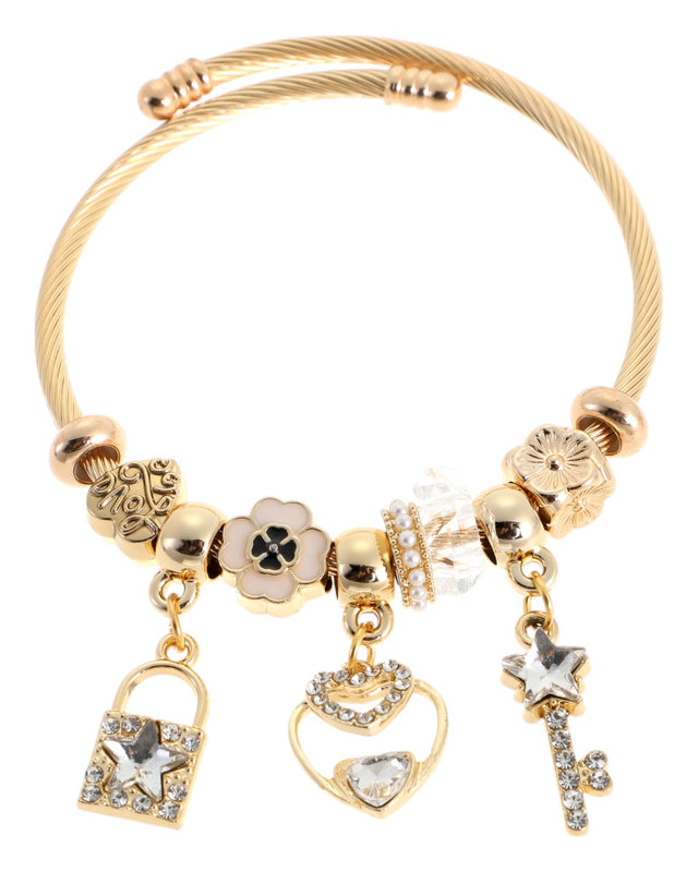 Βραχιόλι με κλειδί QW-8122-15 - Ασπρο