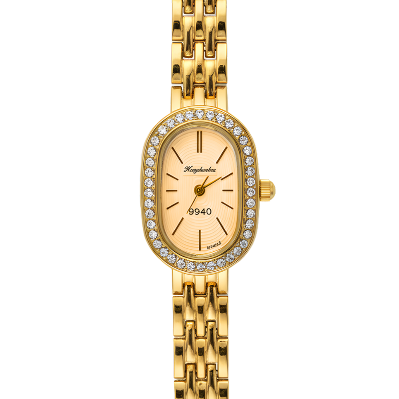 Vintage Γυναικείο Ρολόι Dama Gold με Χρυσό Μεταλλικό Μπρασελέ