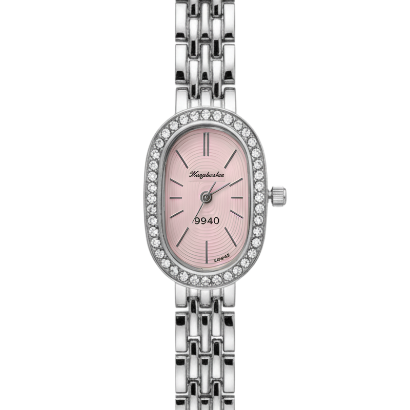 Vintage Γυναικείο Ρολόι Dama Silver Pink με Ασημί Μεταλλικό Μπρασελέ