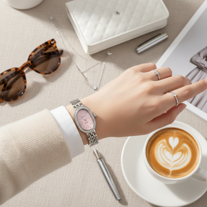 Vintage Γυναικείο Ρολόι Dama Silver Pink με Ασημί Μεταλλικό Μπρασελέ