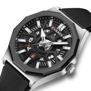 Curren 8437 Black Ρολόι με Μαύρο Καντράν και Μαύρο Λουράκι