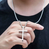 Ατσάλινη Αλυσίδα Λαιμού Σταυρός CH52 Silver