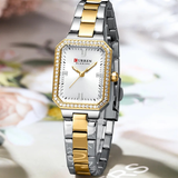 C9102 Gold White Curren Γυναικείο Ρολόι με Μεταλλικό Μπρασελέ