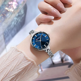C9097 Silver Blue Curren Γυναικείο Ρολόι με Μεταλλικό Μπρασελέ