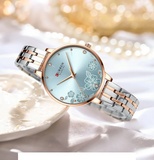 Curren C9068 Silver Blue Γυναικείο Ρολόι με Γαλάζιο Καντράν