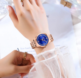 Curren C9096 Bronze Blue Γυναικείο Ρολόι με Λευκό Καντράν