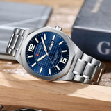 Curren 8476 Silver Blue Ρολόι με Μπλε Καντράν και Ασημένιο Μπρασελέ