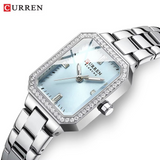 C9102 Silver Blue Curren Γυναικείο Ρολόι με Μεταλλικό Μπρασελέ