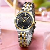 Curren C9096 Silver Black Γυναικείο Ρολόι με Μαύρο Καντράν