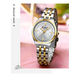 Curren C9091 Silver White Γυναικείο Ρολόι με Ασημί Καντράν