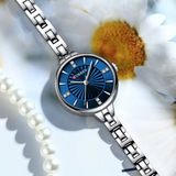 C9097 Silver Blue Curren Γυναικείο Ρολόι με Μεταλλικό Μπρασελέ