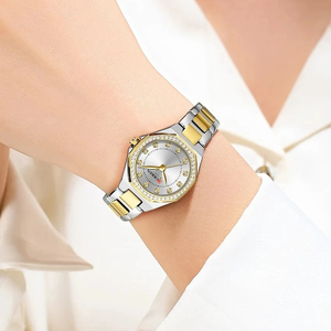 Curren C9100 Silver Γυναικείο Ρολόι με Ασημί Καντράν