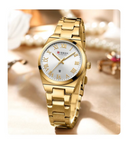 C9095 Gold Curren Γυναικείο Ρολόι με Μεταλλικό Μπρασελέ
