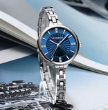 C9097 Silver Blue Curren Γυναικείο Ρολόι με Μεταλλικό Μπρασελέ