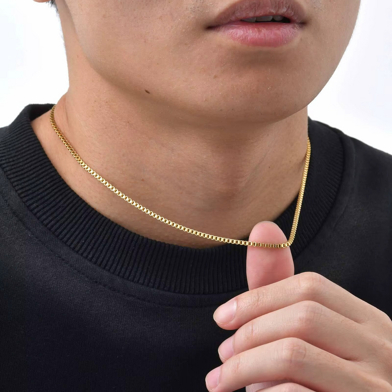 Ατσάλινη Αλυσίδα Λαιμού Σταυρός CH56 Gold