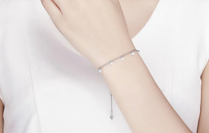 BAMOER βραχιόλι SCB103 με κυβική ζιρκόνια, ασήμι 925, ασημί