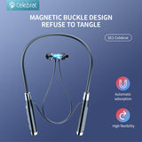 CELEBRAT earphones SE1 με μαγνήτη, Bluetooth, 12mm, 800mAh, μαύρα