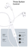 USAMS earphones με μικρόφωνο EP-41, 3.5mm σύνδεση, Φ10mm, 1.2m, λευκά