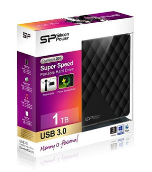 SILICON POWER εξωτερικός HDD 1TB Diamond D06, USB 3.2, μαύρος