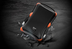 SILICON POWER εξωτερικός HDD Armor A30, 2TB, USB 3.2, μαύρος