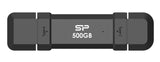 SILICON POWER εξωτερικός SSD Marvel Xtreme DS72, USB-C/USB 3.2, 500GB, μαύρο