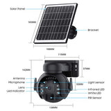 SECTEC smart ηλιακή κάμερα ST-515C-3M-4G-BK, 3MP, 4G, SD, PTZ, IP65