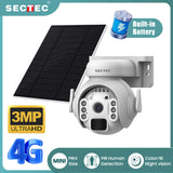 SECTEC smart ηλιακή κάμερα ST-515C-3M-4G-EU-5W, 3MP, 4G, SD, PTZ, IP65