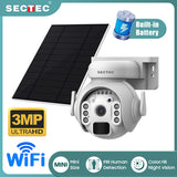 SECTEC smart ηλιακή κάμερα ST-515C-3M-5W, 3MP, WiFi, SD, PTZ, IP65