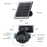 SECTEC smart ηλιακή κάμερα ST-515C-3M-5W-BK, 3MP, WiFi, SD, PTZ, IP65