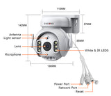 SECTEC smart κάμερα ST-515C-3MTY, 3MP, WiFi, SD, PTZ, IP65