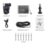 SECTEC smart ηλιακή κάμερα ST-5986M, 3MP dual lens, 20x zoom, 4G, SD, PTZ