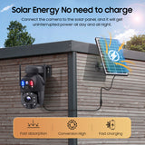 SECTEC smart ηλιακή κάμερα ST-5986M, 3MP dual lens, 20x zoom, 4G, SD, PTZ