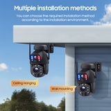 SECTEC smart ηλιακή κάμερα ST-5986M, 3MP dual lens, 20x zoom, 4G, SD, PTZ